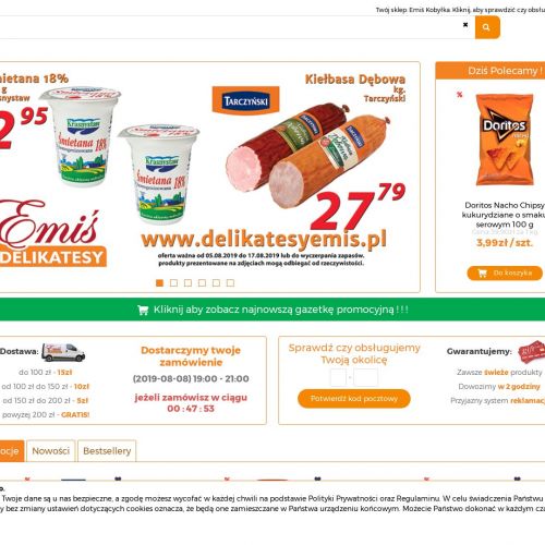 Delikatesy emiś karta - Ząbki