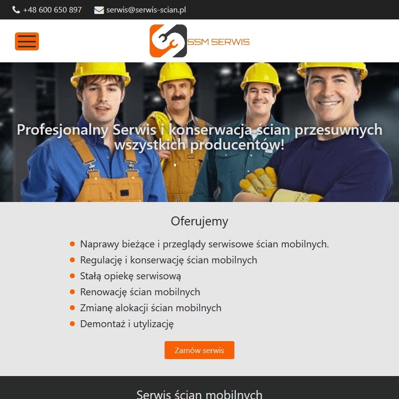 Kraków - naprawa ścian przesuwnych