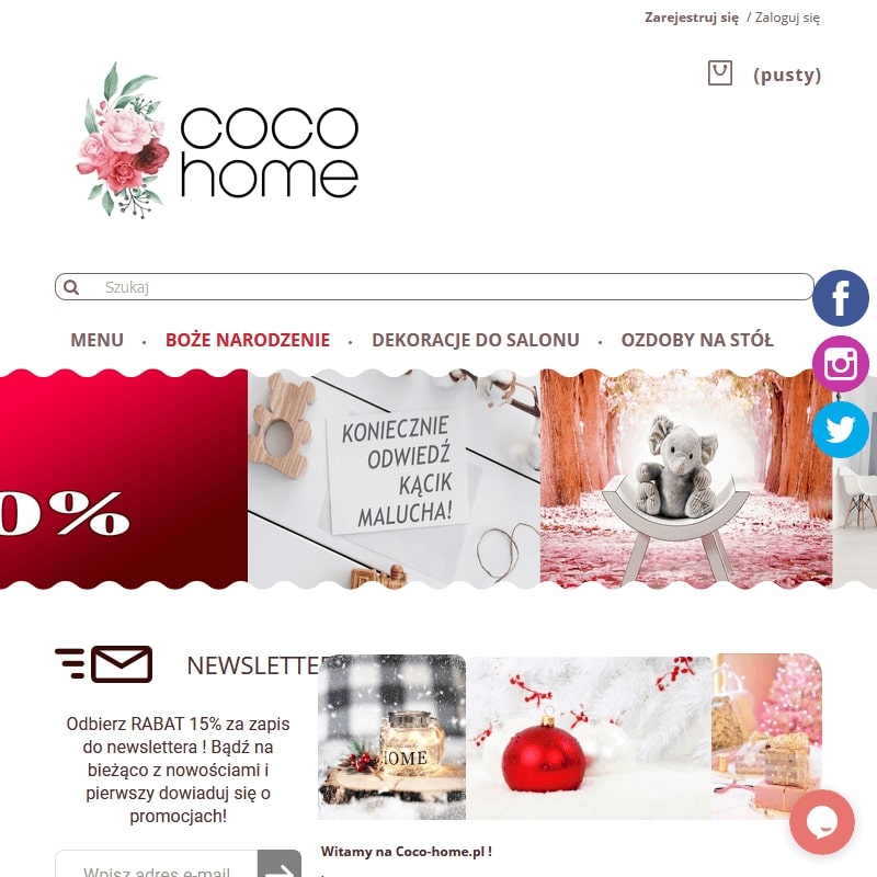 Sklep z dekoracjami do domu