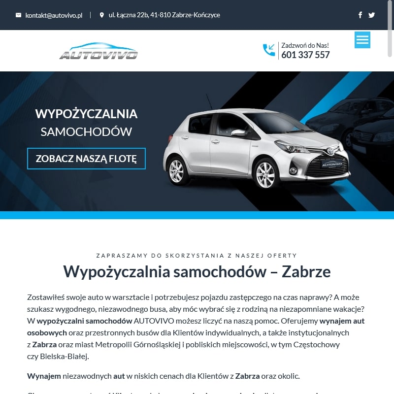 Wynajem samochodów osobowych - Knurów