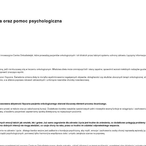 Bydgoszcz - psychoterapia onkologiczna