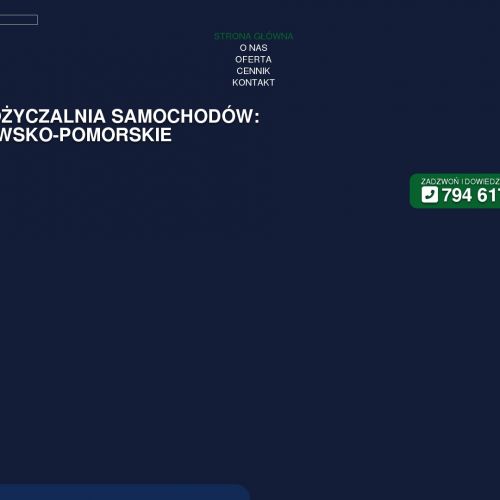 Wynajem samochodów osobowych w Bydgoszczy