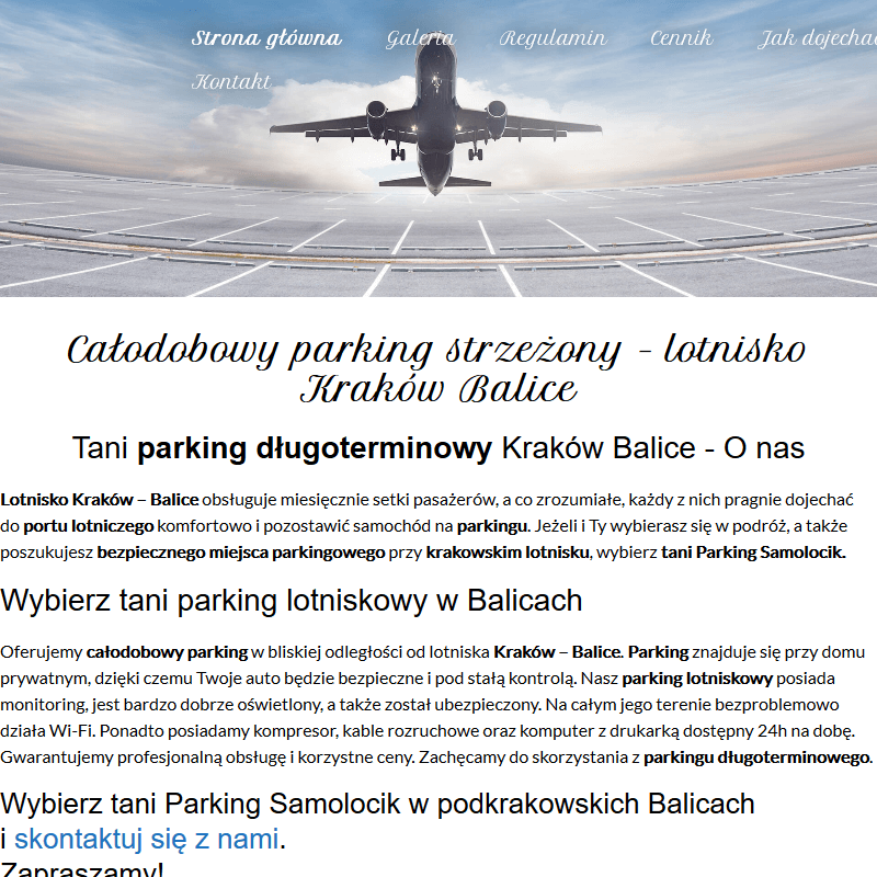 Balice parking - Kraków