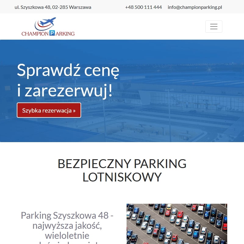 Warszawa - tani parking lotnisko