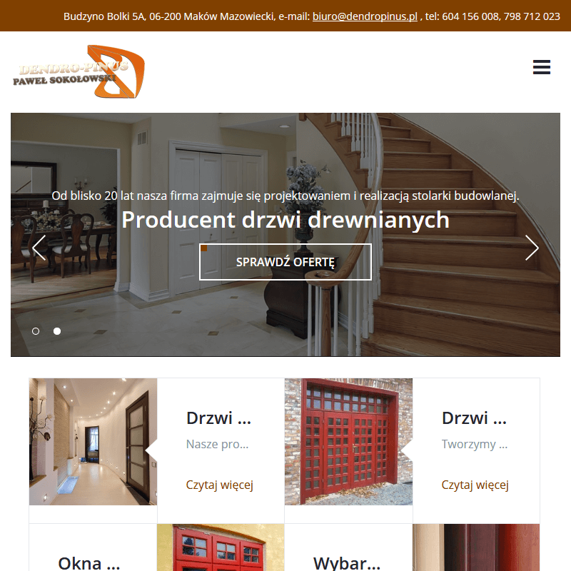 Produkcja drzwi zewnętrznych drewnianych - Warszawa