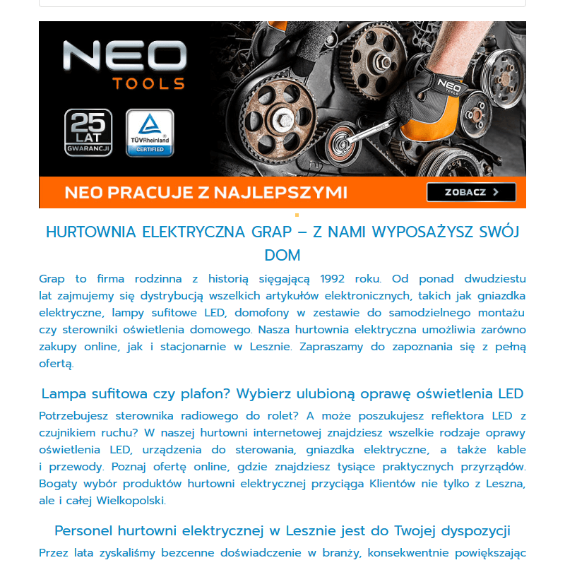 Hurtownia elektryczna wielkopolska