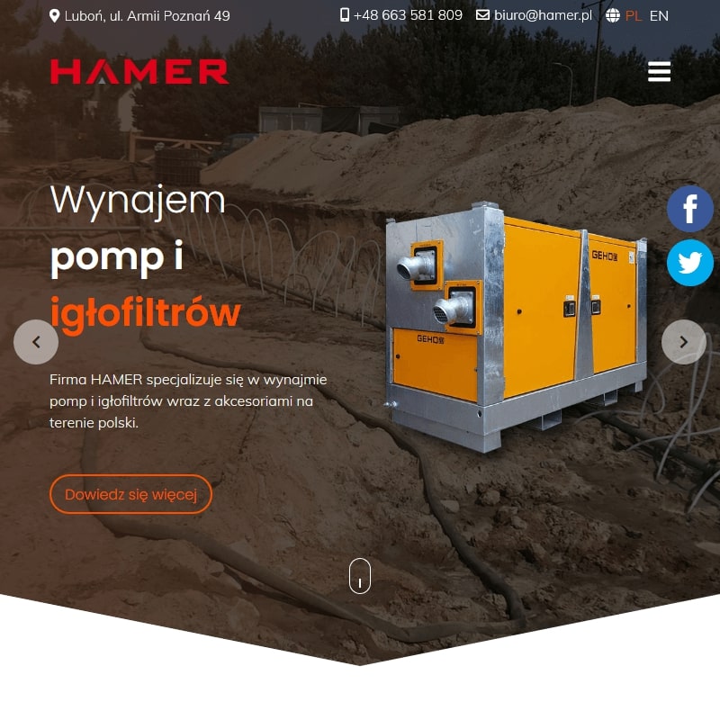 Wypożyczalnia igłofiltrów w Poznaniu