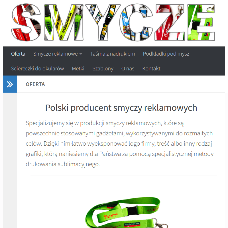 Krótkie smycze reklamowe