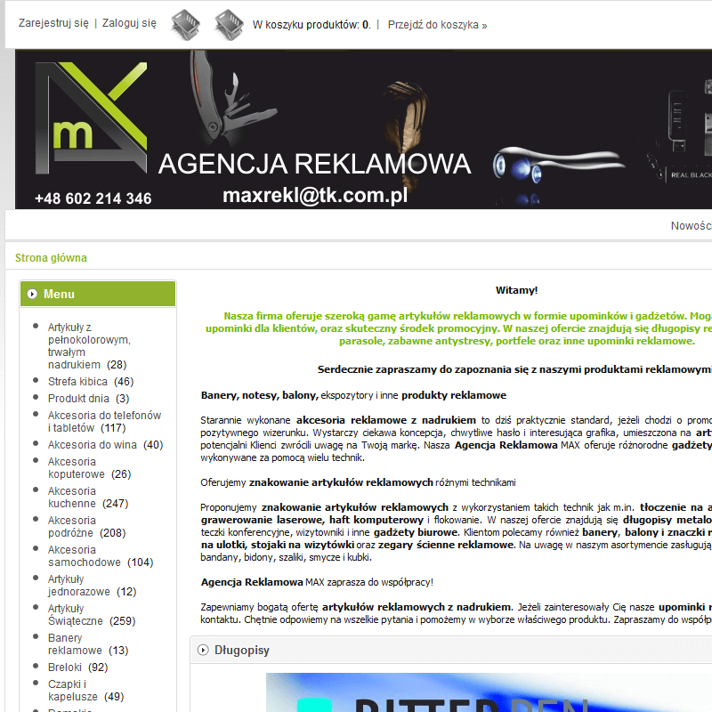 Długopisy reklamowe z nadrukiem